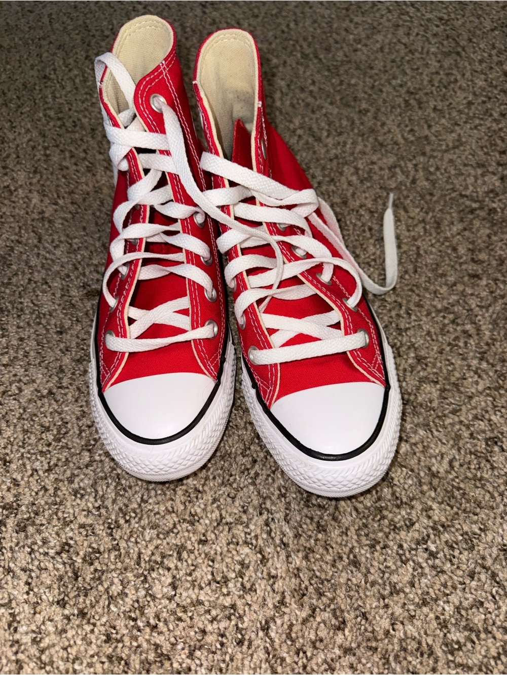 Classic Red High-Top Canvas Sneakers - Converse